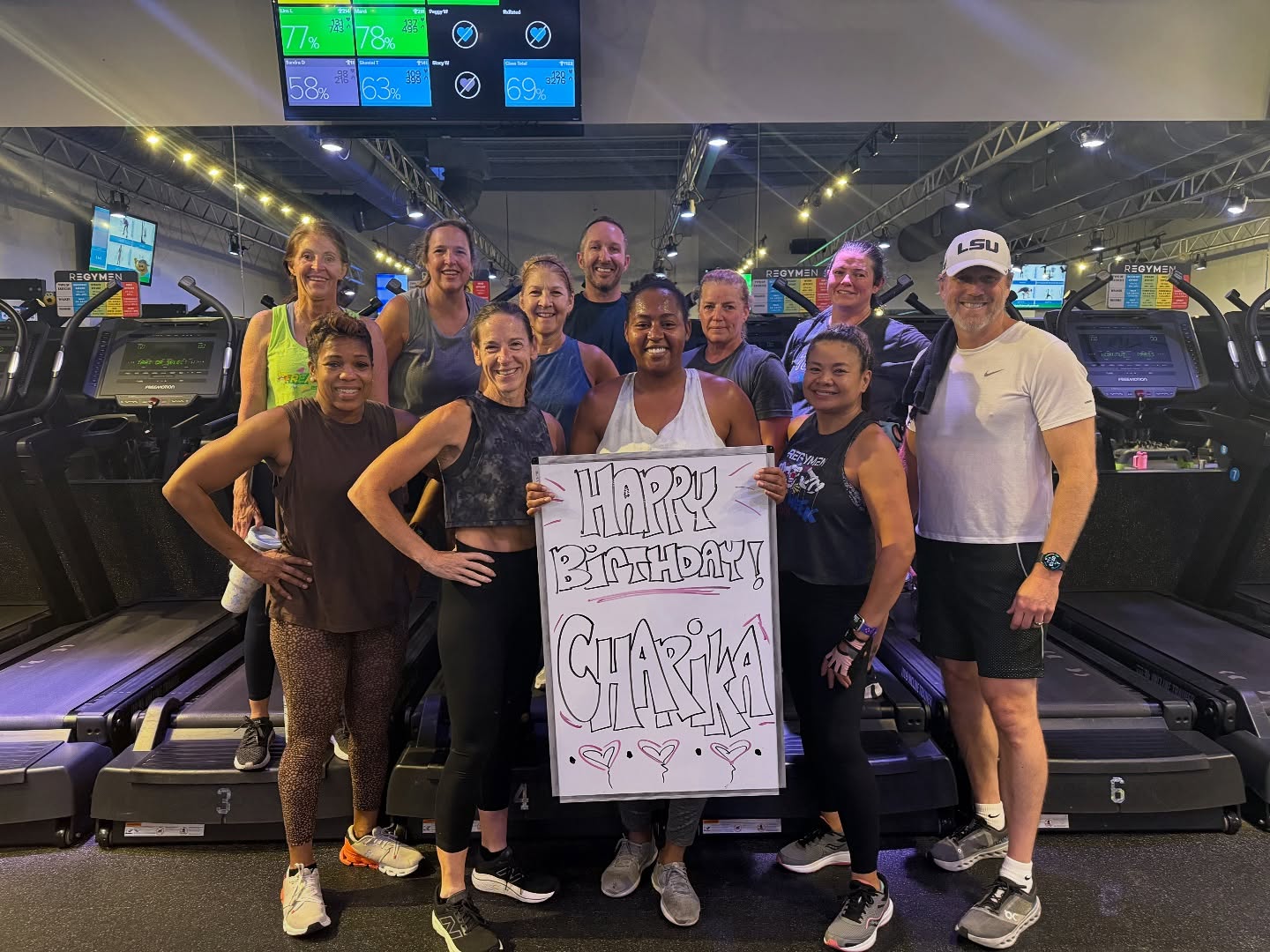 Birthday workout celebration at Regymen Gonzales